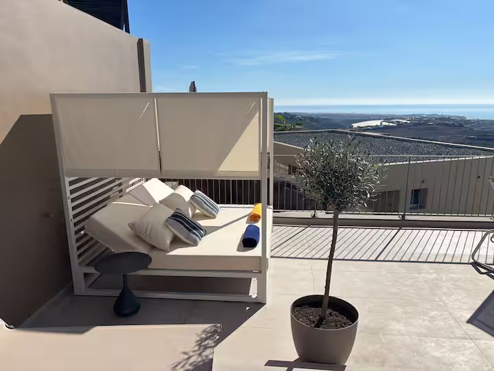 Balinese daybed on the terrace